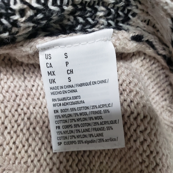 American Eagle Outfitters drape front sweater fringe size small - Picture 9 of 9